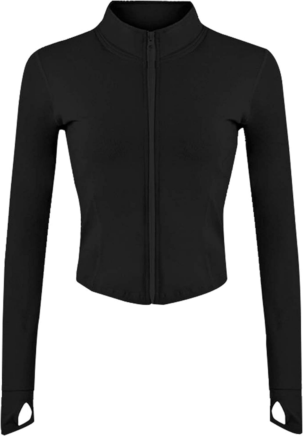 Women's Full Zip Seamless Workout Jacket Running Yoga Slim Fit Track Jacket