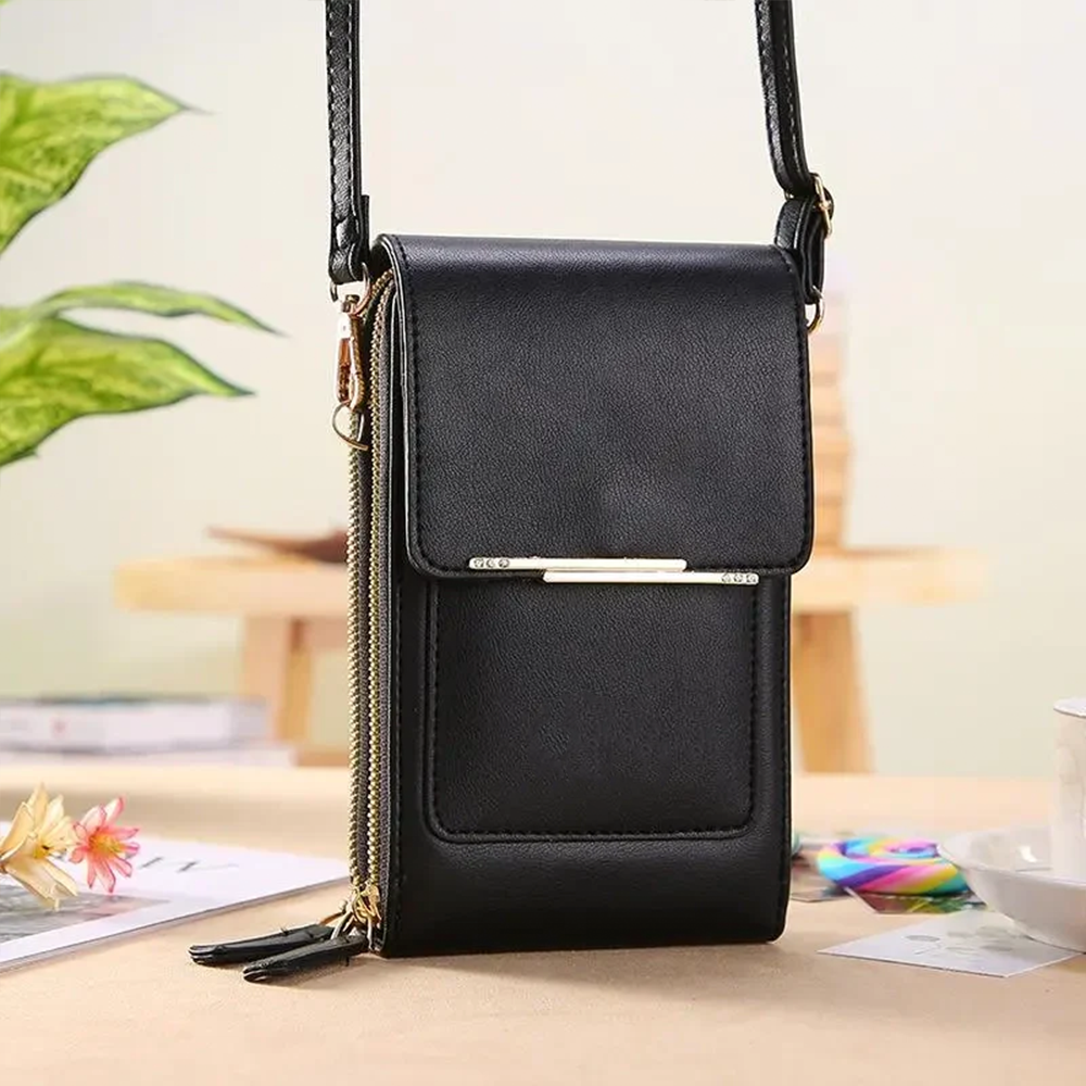 New stylish, simple and elegant women's touchscreen crossbody phone wallet