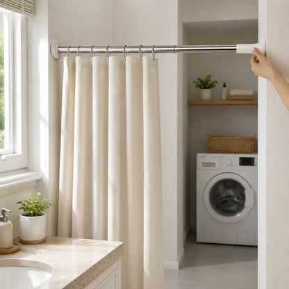 🏠 Drill-Free Adjustable Tension Rod – Expand Storage Without Wall Damage ✨