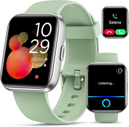 Women Smartwatch: 1.8" Alexa Built-in,Call Alerts, Heart Rate/Sleep Monitor,120 Sports Modes, Waterproof