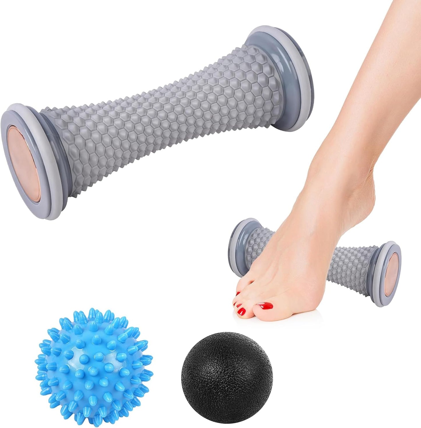 Massage Lacrosse Ball for Sore Muscles, Shoulders, Neck, Back, Foot, Body, Deep Tissue, Trigger Point, Muscle Knots, Yoga and Myofascial Release (Blue)