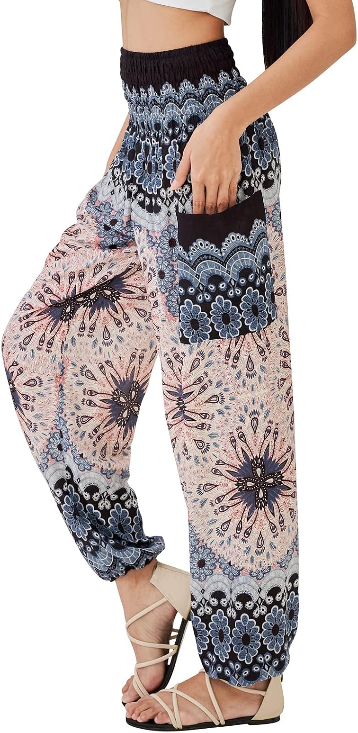 Boho Pants for Women - Hippie Harem Pants Women - Womens Yoga Pants – Comfy Bohemian Flowy Hippie Clothes