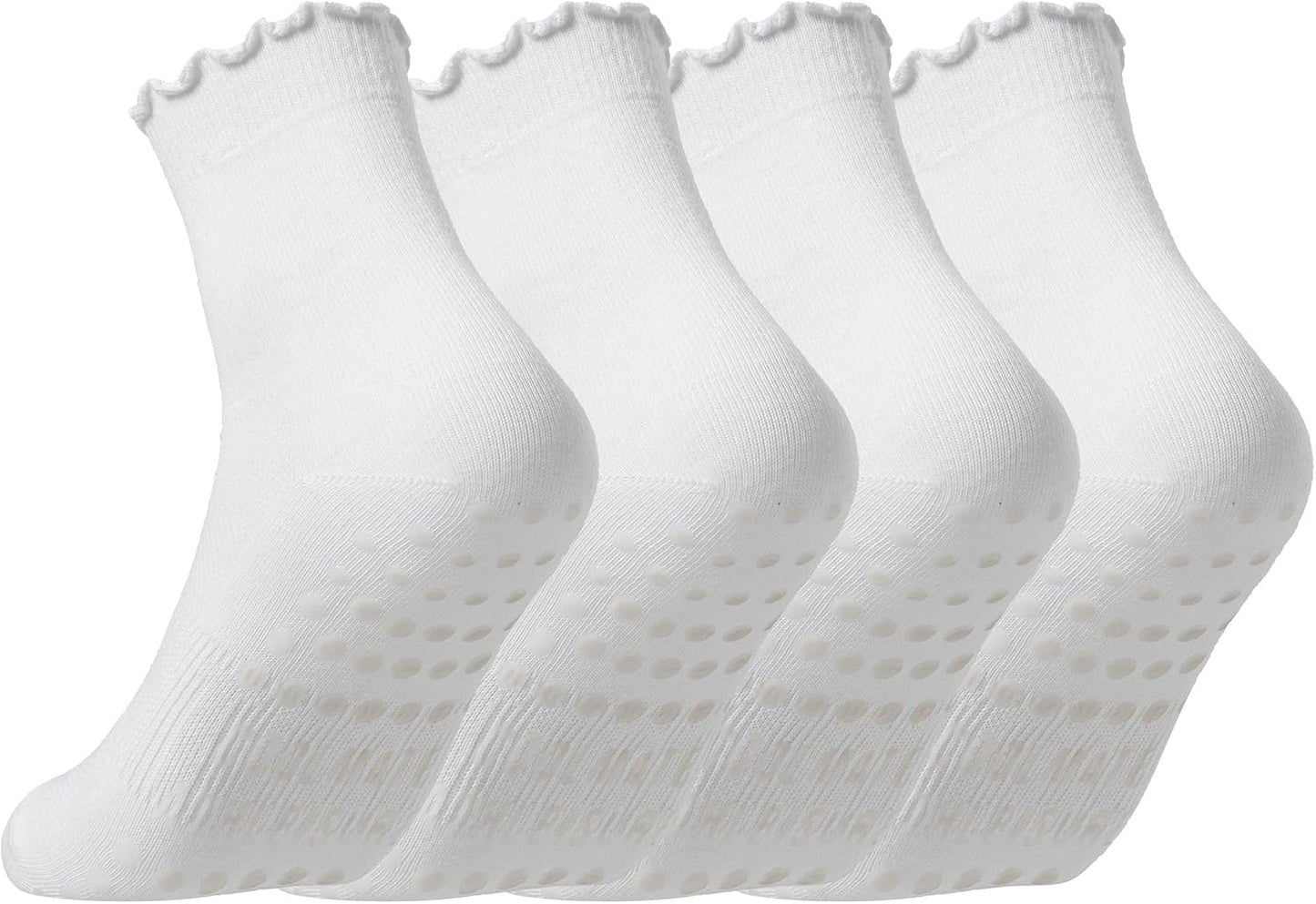 Pilates Socks with Grips for Women, Yoga Socks, Crew Non Slip Women for Barre, Pilates Gifts for Women
