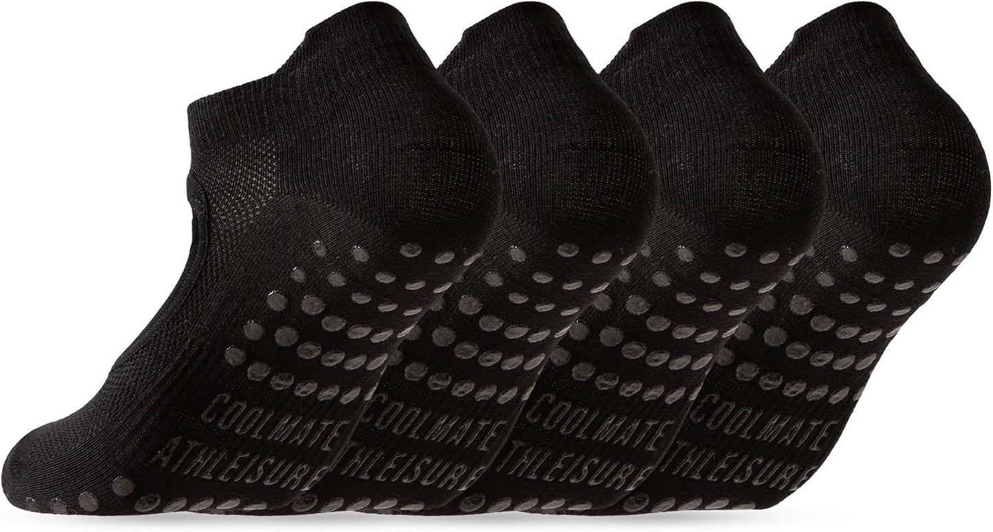 Pilates Socks with Grips for Women, Yoga Socks, Crew Non Slip Women for Barre, Pilates Gifts for Women