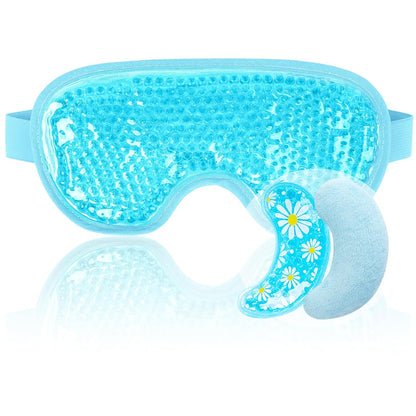 Cooling Eye Mask for Puffy Eyes, Cold Eye Mask Eye Ice Pack for After Eyes Surgery, Tension Stress Relief, Itchy Eyes, Headaches, Dark Circles - Blue