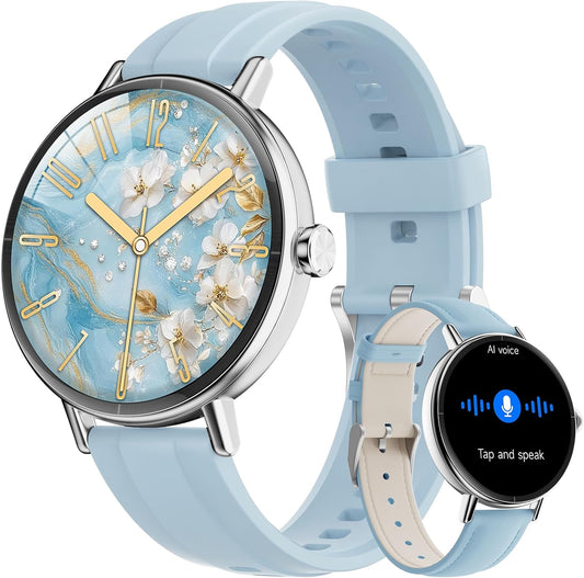 Women Smart Watch: 1.57" Call AnswerFitness Tracker with Heart Rate & SpO2,IP68, 2 Bands