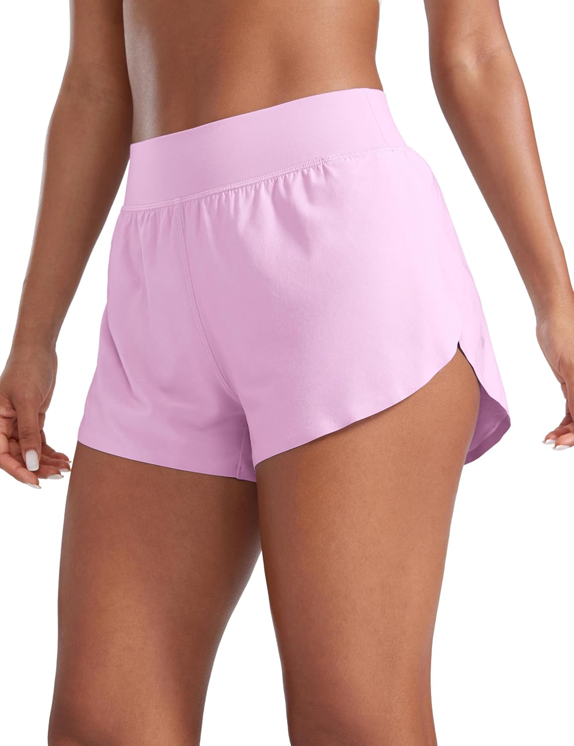High Waisted Split Running Shorts for Women 3" - Comfy Mesh Liner for Workout Athletic Gym Track Quick Dry