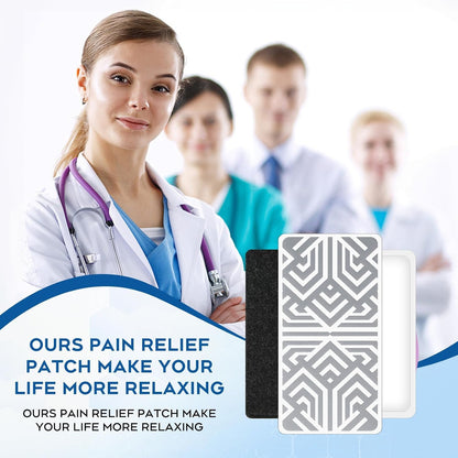 Reusable Pain Patch, for Sore Muscle Relief - Pain Relief Patches for Back, Foot, Knee, Neck & More, Easy Adhesive Application, Fast Acting - Includes 1 Patch, 3 Adhesives&1 Carry Case - 3pcs