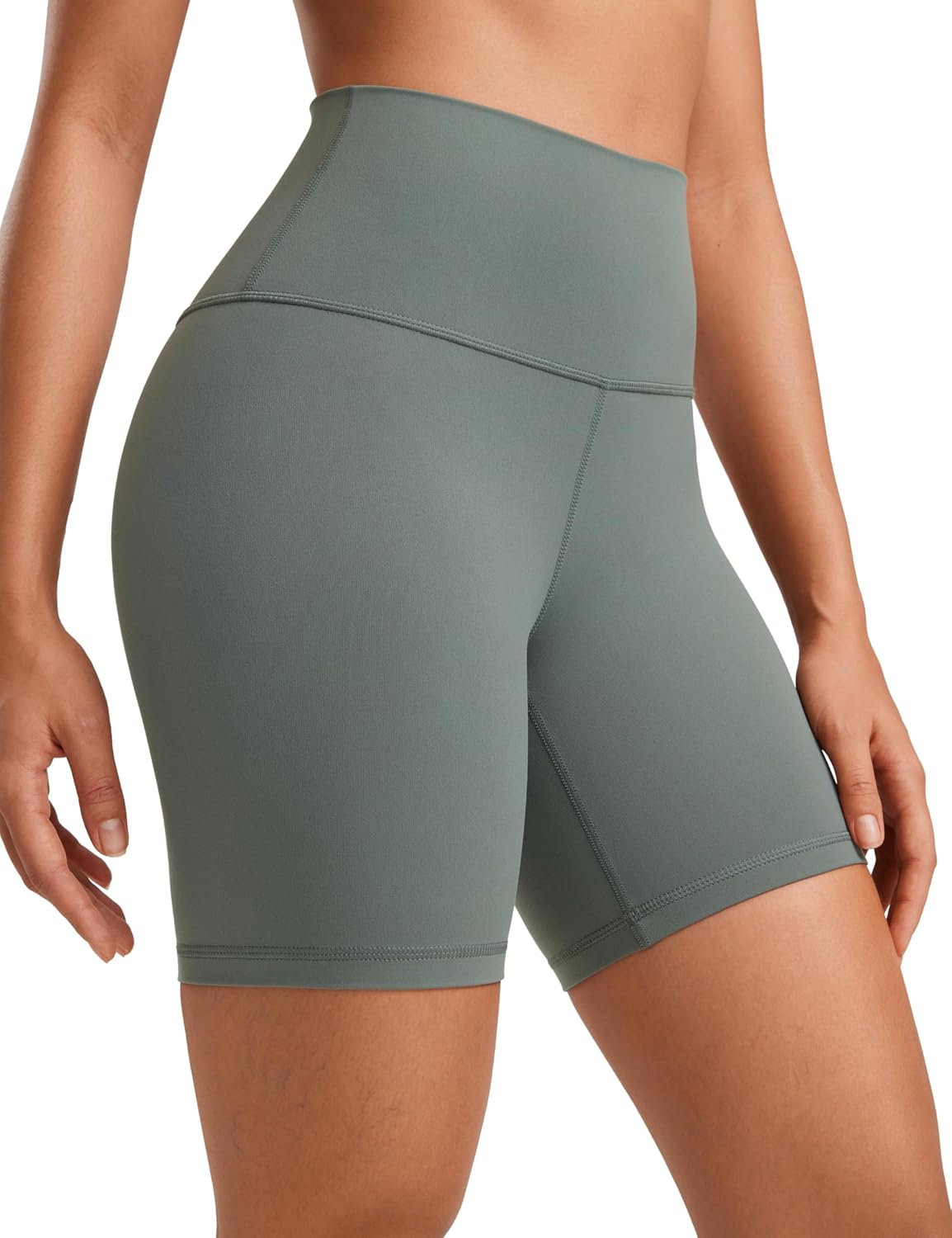 Biker Shorts 6" - High Waisted Workout Running Volleyball Spandex Yoga Womens