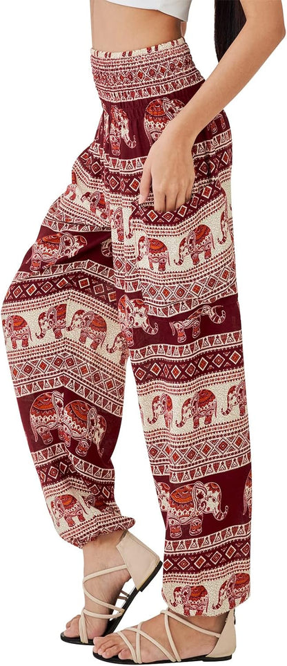 Boho Pants for Women - Hippie Harem Pants Women - Womens Yoga Pants – Comfy Bohemian Flowy Hippie Clothes