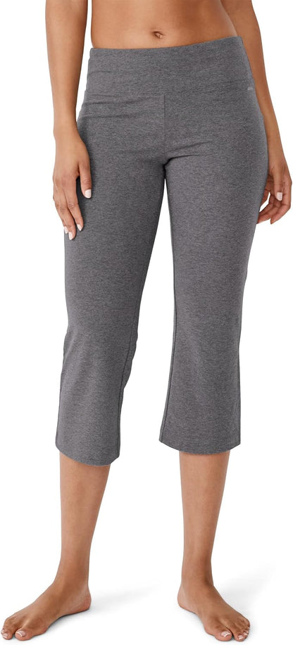 Women's Active Cotton Stretch Slim Flare Capri