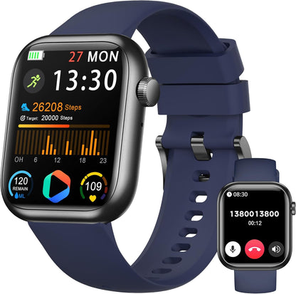 Smart Watch: 1.83" Call Answer FitnessTracker with Heart Rate & BloodPressure, IP68