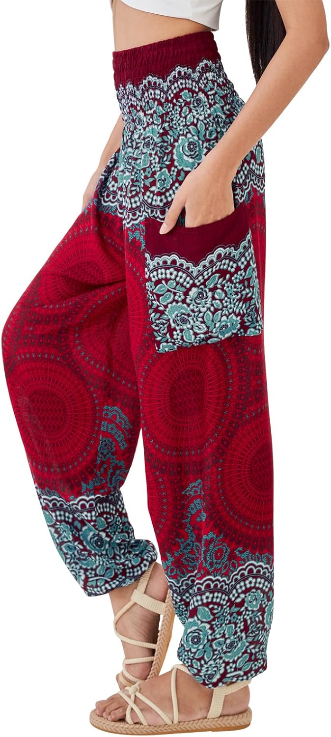 Boho Pants for Women - Hippie Harem Pants Women - Womens Yoga Pants – Comfy Bohemian Flowy Hippie Clothes