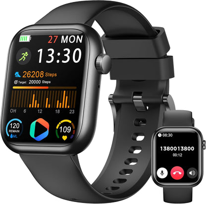 Smart Watch: 1.83" Call Answer FitnessTracker with Heart Rate & BloodPressure, IP68