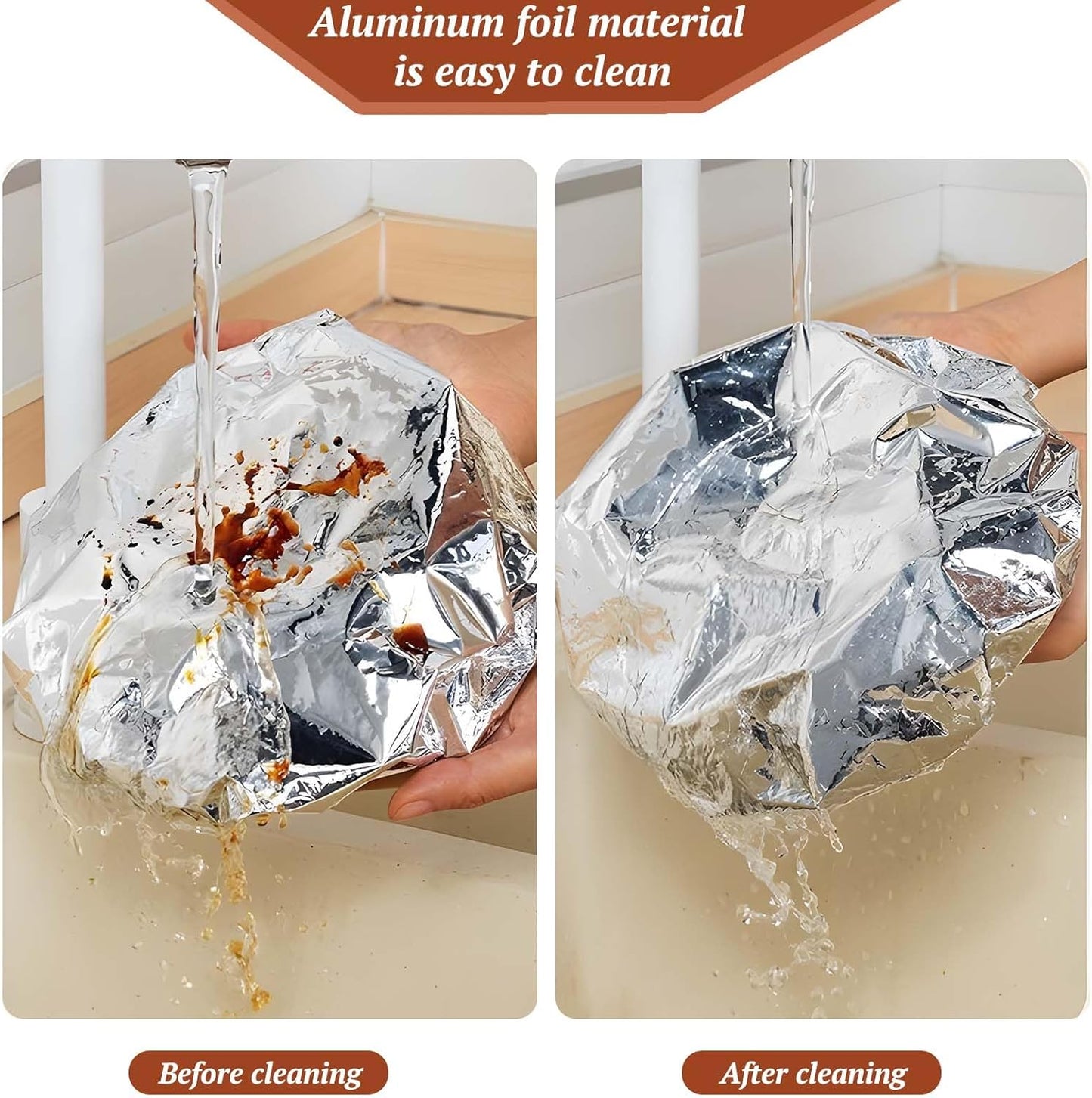 Home dining table & food container aluminum foil heat-retaining cover