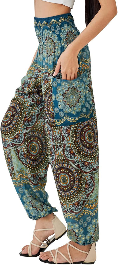 Boho Pants for Women - Hippie Harem Pants Women - Womens Yoga Pants – Comfy Bohemian Flowy Hippie Clothes