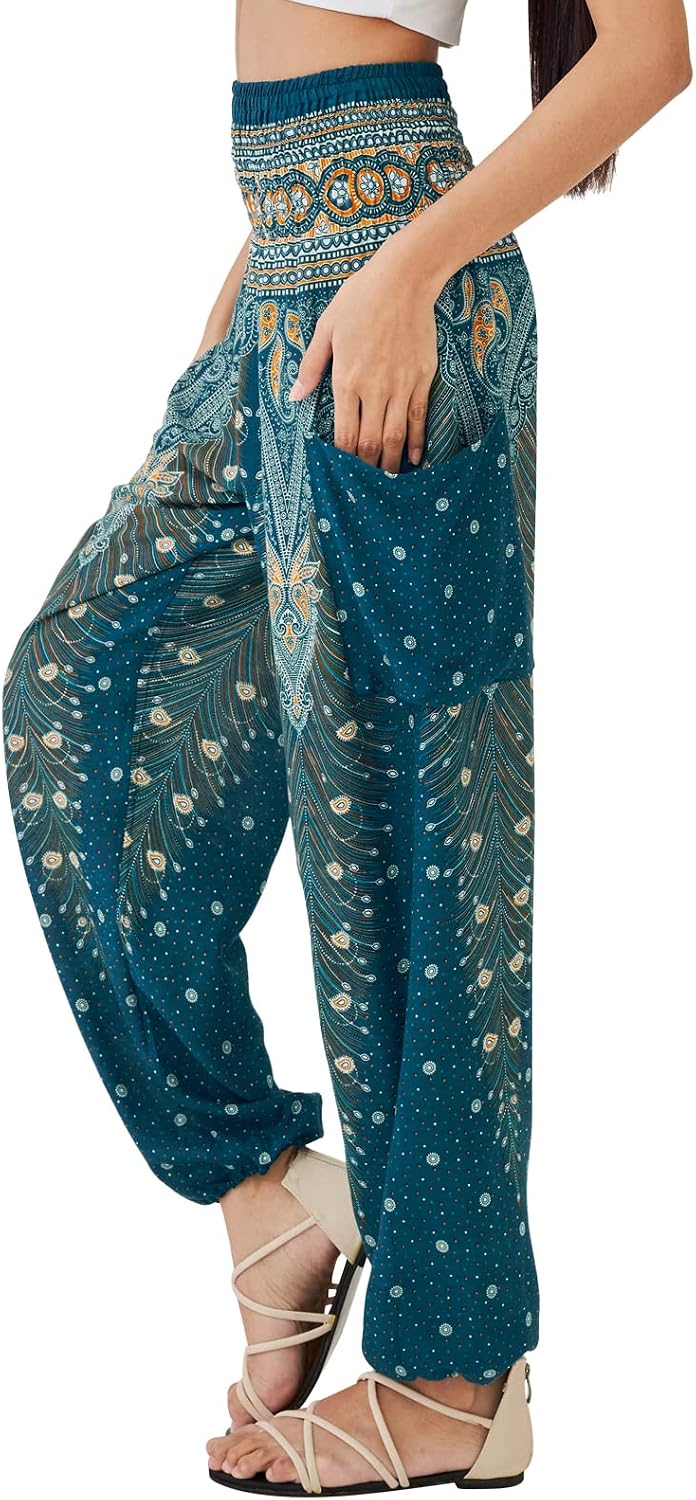 Boho Pants for Women - Hippie Harem Pants Women - Womens Yoga Pants – Comfy Bohemian Flowy Hippie Clothes