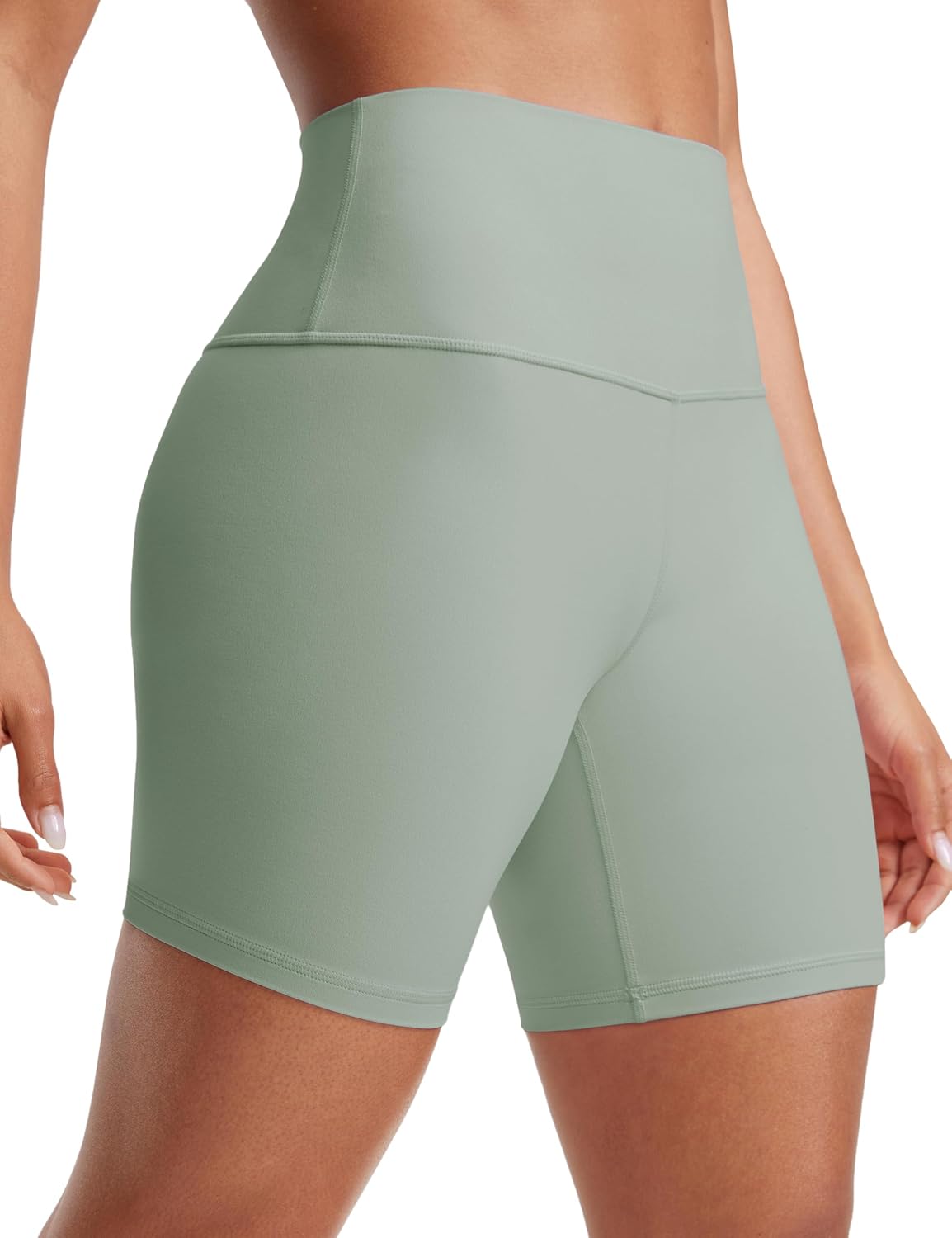 Biker Shorts 6" - High Waisted Workout Running Volleyball Spandex Yoga Womens