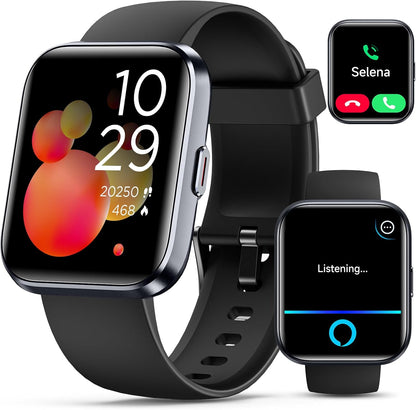 Women Smartwatch: 1.8" Alexa Built-in,Call Alerts, Heart Rate/Sleep Monitor,120 Sports Modes, Waterproof