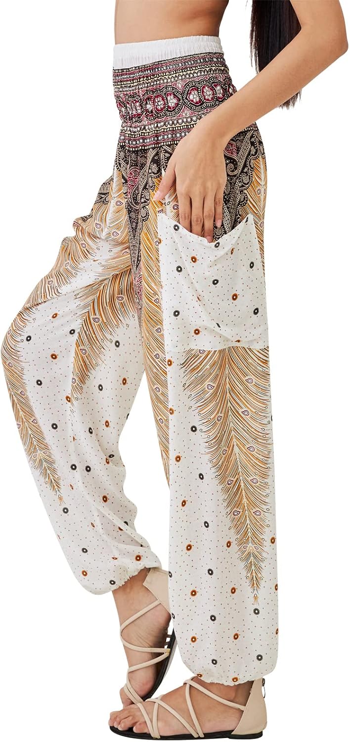 Boho Pants for Women - Hippie Harem Pants Women - Womens Yoga Pants – Comfy Bohemian Flowy Hippie Clothes