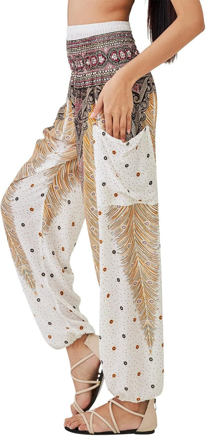 Boho Pants for Women - Hippie Harem Pants Women - Womens Yoga Pants – Comfy Bohemian Flowy Hippie Clothes