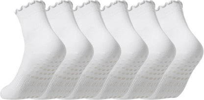 Pilates Socks with Grips for Women, Yoga Socks, Crew Non Slip Women for Barre, Pilates Gifts for Women