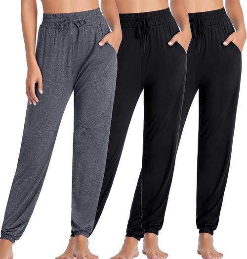 Women's Yoga Pants with Pockets Comfy Stretch Loose Wide Leg Casual Pants Breathable Running Workout Lounge Pants