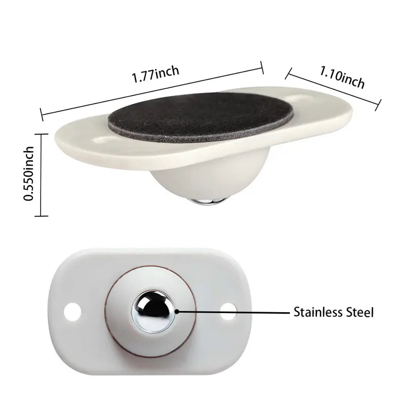 🔄 360 Degree Rotation Self Adhesive Mini Caster Wheels
