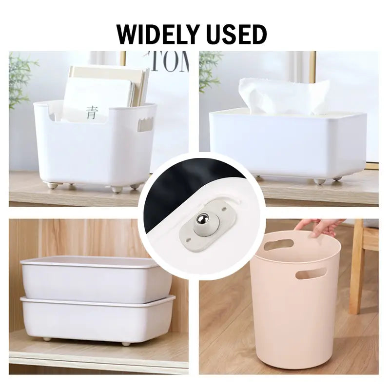 🔄 360 Degree Rotation Self Adhesive Mini Caster Wheels