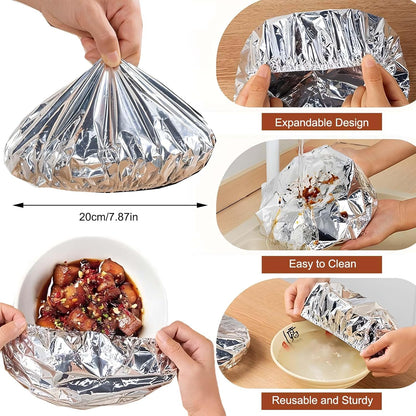 Home dining table & food container aluminum foil heat-retaining cover