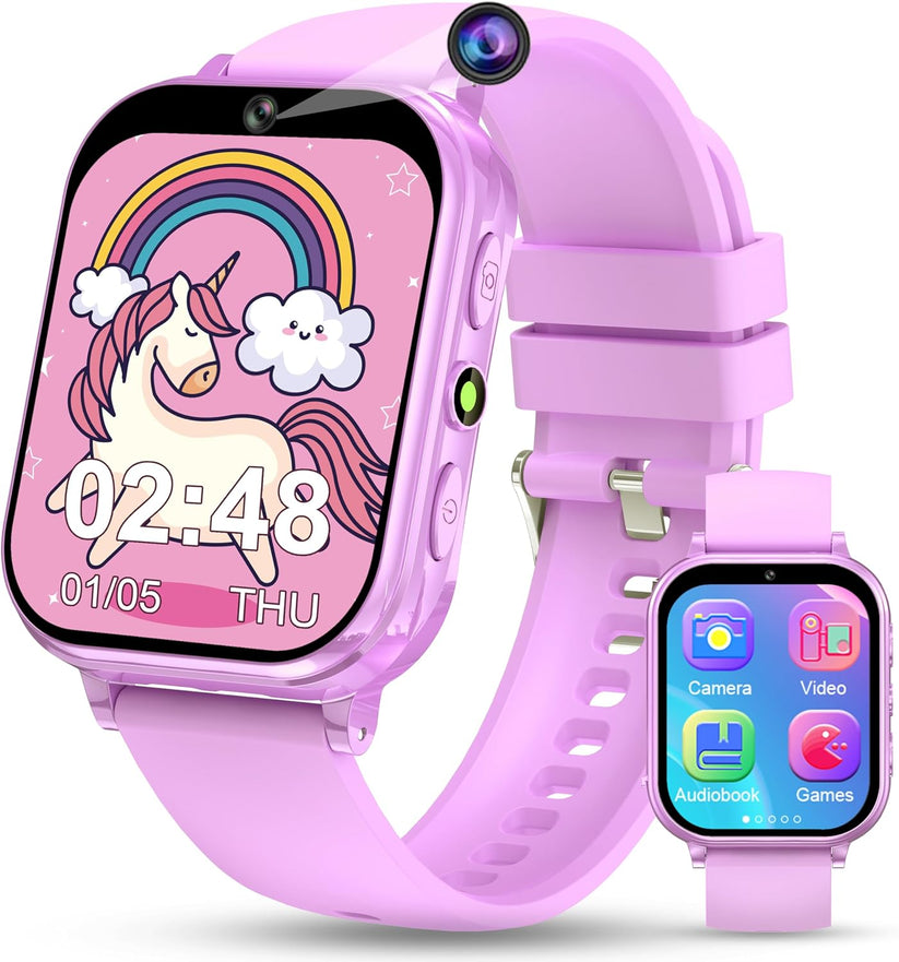 Kids Smart Watch, IP68 WaterproofSwimming Smartwatch, 1.8" FitnessActivity Tracker Watch with 100 SportsModes, Make Call/Answer, HR & SleepMonitor, Alarm for 7+ Boys Girls Teens
