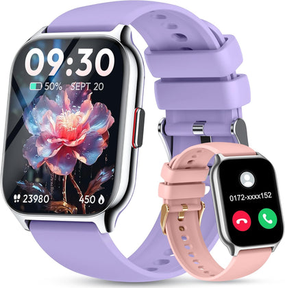 Smart Watch 45mm for WomenMen(Dial/Answer Calls), 2.0" FitnessTracker Watch with Heart Rate/BloodPressure/Blood Oxygen Monitor forAndroid iOS