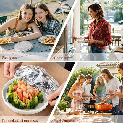 Home dining table & food container aluminum foil heat-retaining cover
