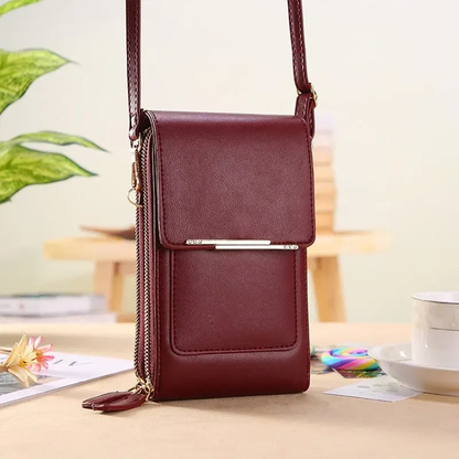 New stylish, simple and elegant women's touchscreen crossbody phone wallet