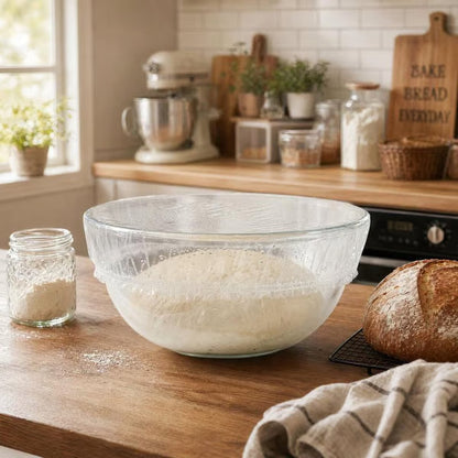 🔥LAST DAY SALE 49% OFF-Buy 1 Get 1 Free 100Pcs Medium Reusable Elastic Plastic Bowl Covers - Kitchen Bread Proofing