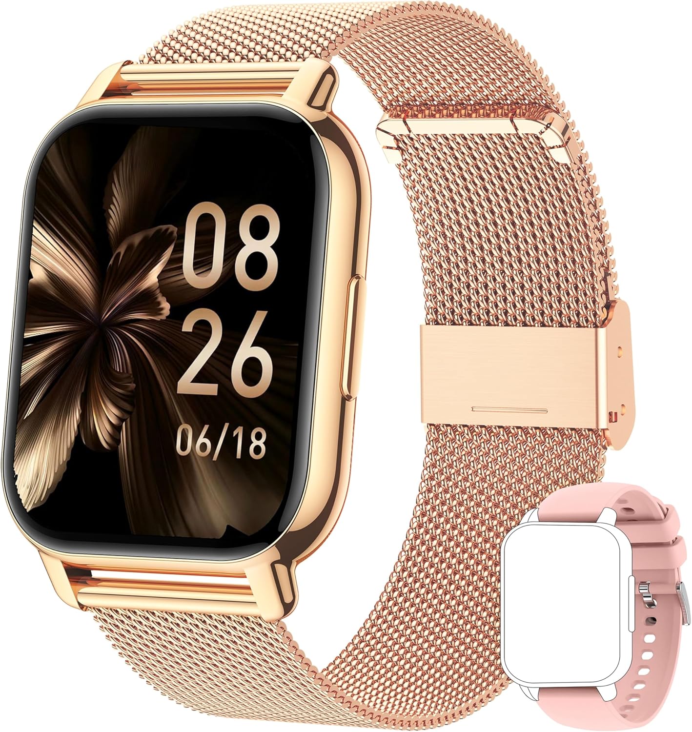 Smart Watch Women, Calls/BloodPressure/100+ Sports SmartwatchWoman, Respiratory Rate Heart RateBlood Oxygen Sleep, Watch Android iOS