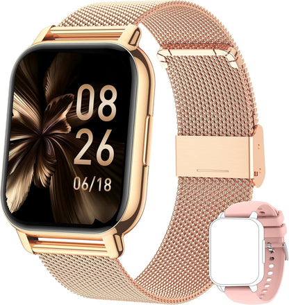 Smart Watch Women, Calls/BloodPressure/100+ Sports SmartwatchWoman, Respiratory Rate Heart RateBlood Oxygen Sleep, Watch Android iOS