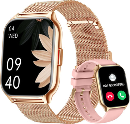 Smart Watch 45mm for WomenMen(Dial/Answer Calls), 2.0" FitnessTracker Watch with Heart Rate/BloodPressure/Blood Oxygen Monitor forAndroid iOS
