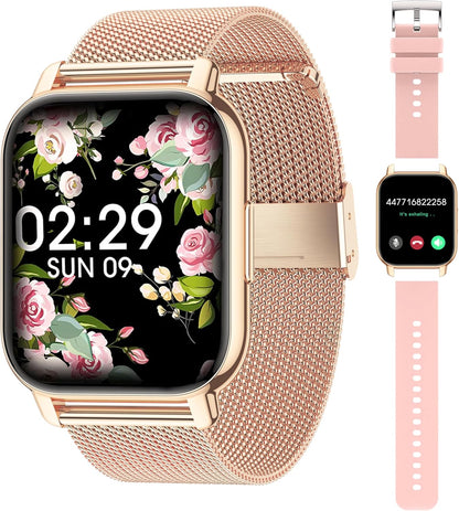 Smart Watch Women, Calls/BloodPressure/100+ Sports SmartwatchWoman, Respiratory Rate Heart RateBlood Oxygen Sleep, Watch Android iOS