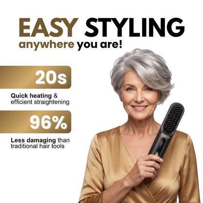 🏆 The Short Hair Specialist! The first smart styling comb designed specif 💖(Type-C charging design)