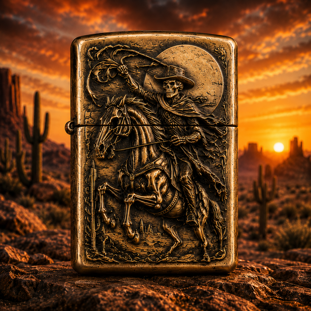 Skeleton Cowboy | Vintage Collector Lighter